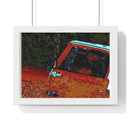 Premium Framed Horizontal Poster ... How-To-Drive-Idaho's-Mountain_Roads ... "Like A Professional" ... "Truckin' Like The Doo-Dah-Man" ...