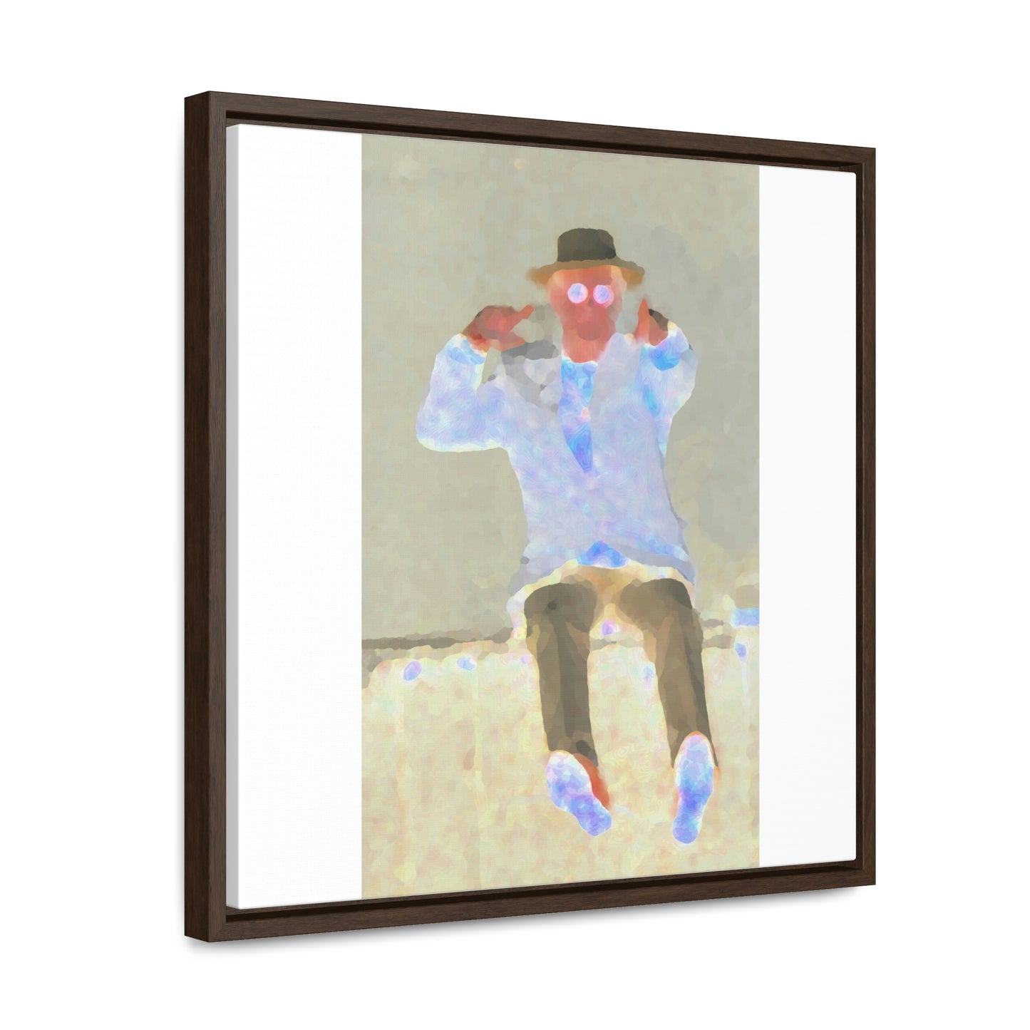 Gallery Canvas Wraps, Square Frame ... "Here's To You Friends & Associates" ... Geting-Er-Done ... Idaho / Washington Border (Lewiston, ID - Clarkston, WA) ... Original Works: Rendering Time: 8 Hours ...