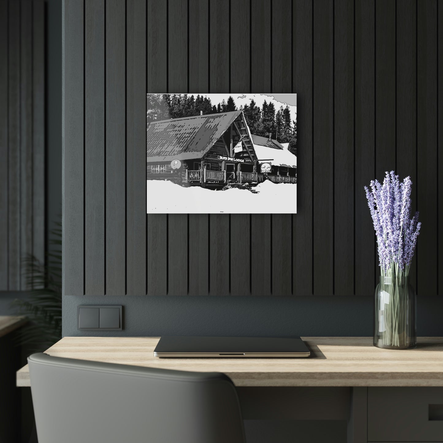 Acrylic Prints (French Cleat Hanging) ... A Beautiful Lodge & Back-Country Outfitter In A Mountain Town ... 'Dixie, Idaho, November 2022' ... Original Works ...