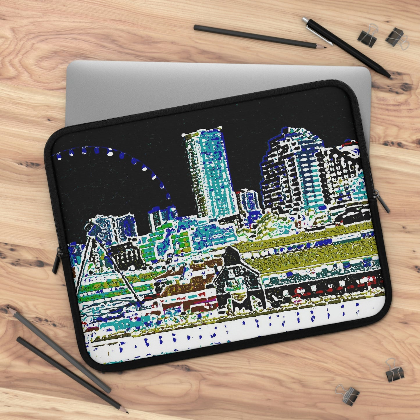 Laptop Sleeve ... That Classic Wheel ... 'Seattle's Wheel' ... & Old Classic Waterside Vendors ...  'Family Archives' ... Original Works ...