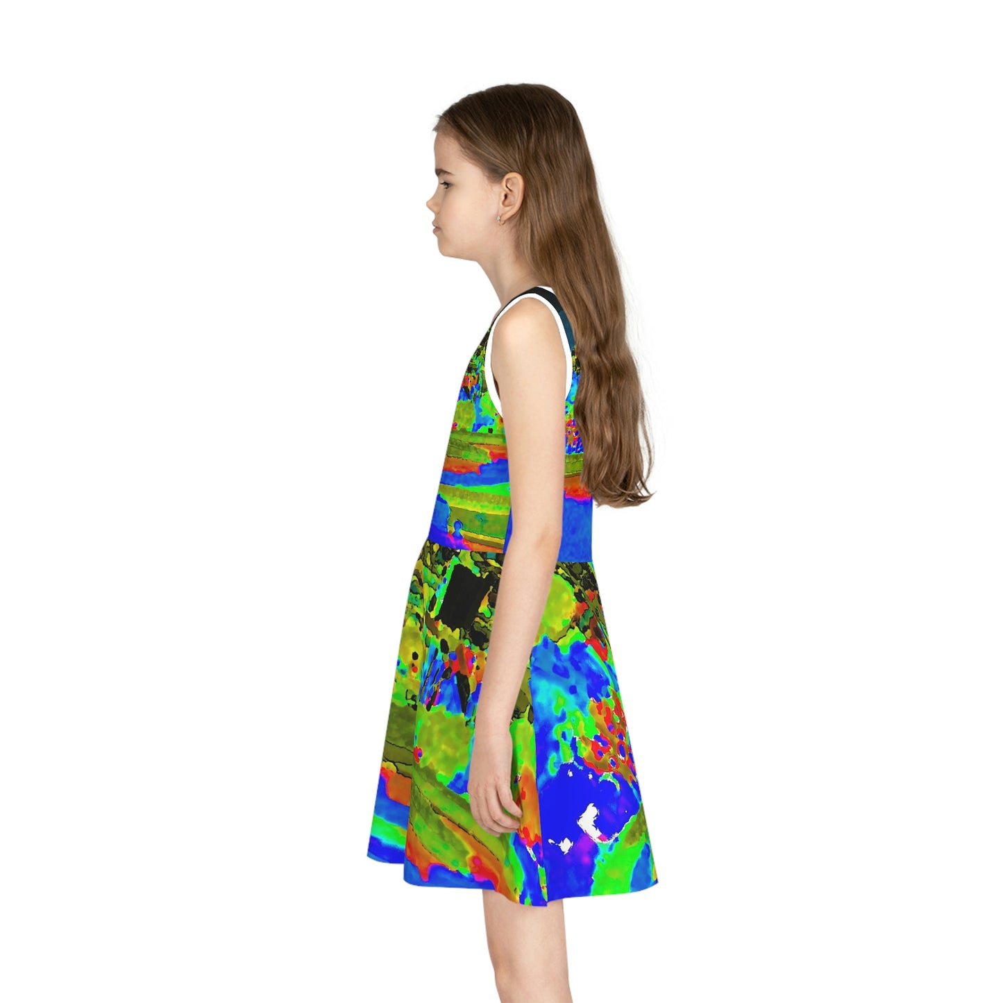 Girls' Sleeveless Sundress (AOP) ..."Lombard Street San Francisco, CA, USA" ... Family Archives 1970's ... Original Works ...