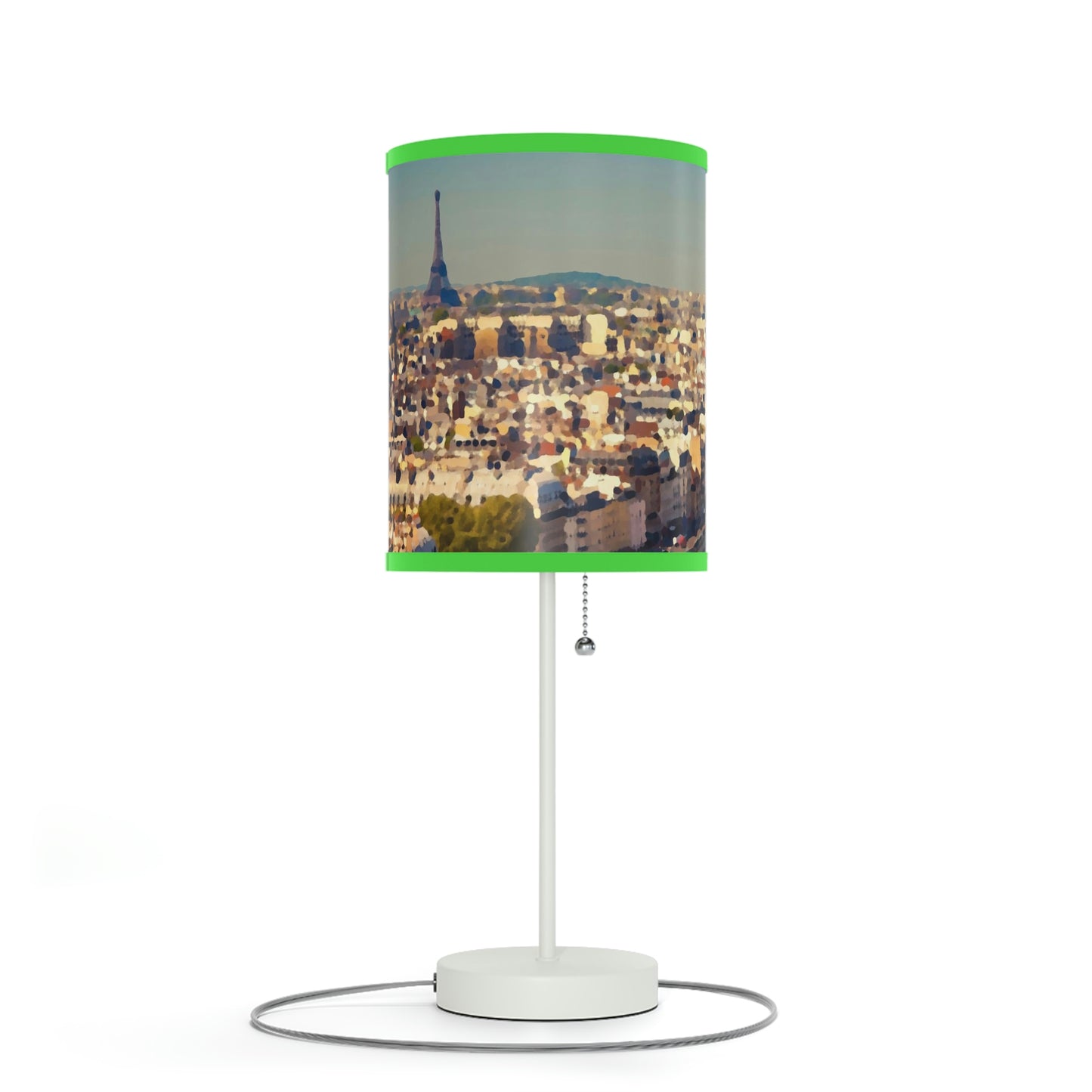 Lamp on a Stand, US|CA plug ... Au Paris ... "Along The River Seine" ... Barbara Joan Bonnell-Holt: 1972 ... Original Works ...