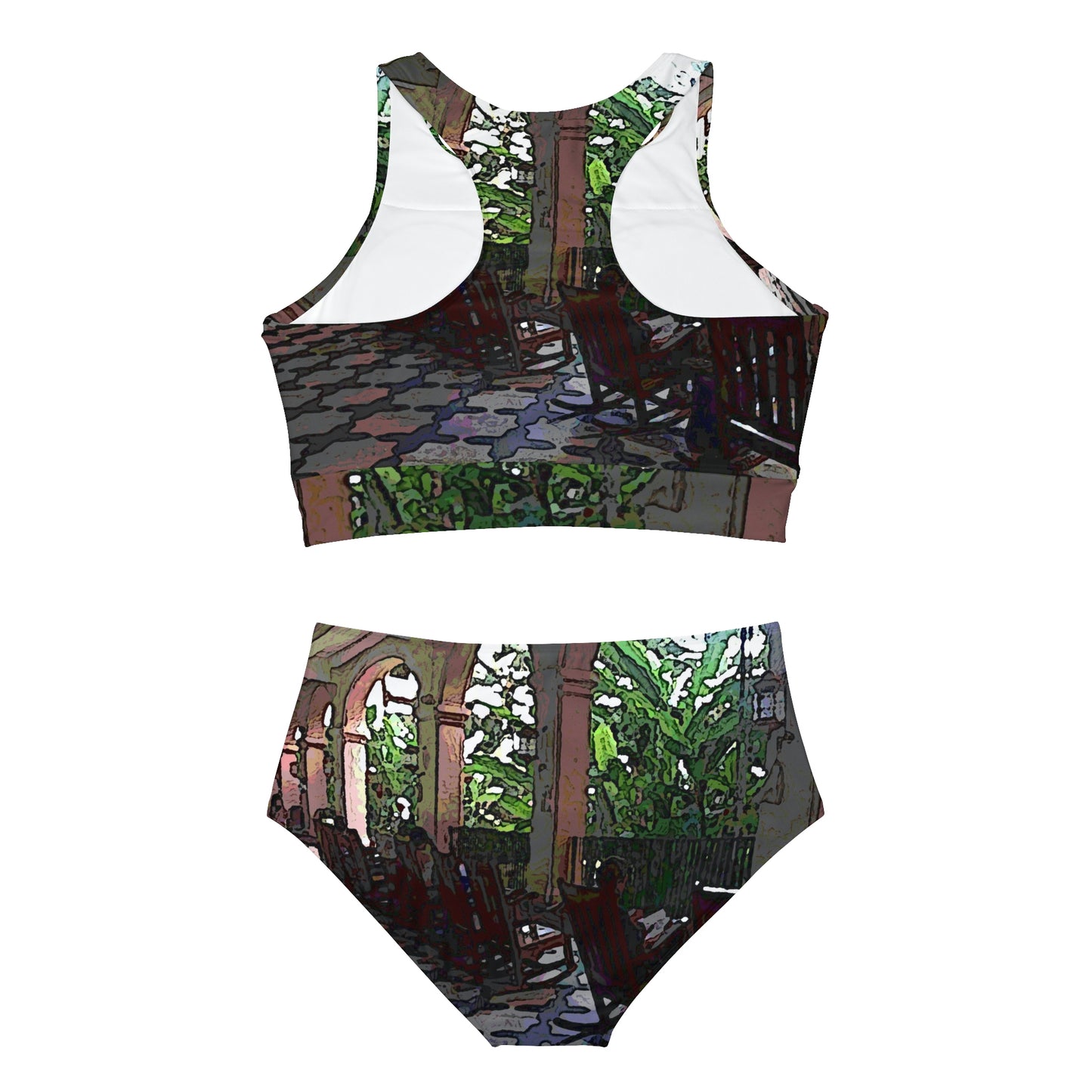 Sporty Bikini Set ... Lanai & Rocking Chairs At: 'The Pink Palace' ... The Royal Hawai'ian ... Honolulu, HI ... '27Oct2014' ... Original Works ...