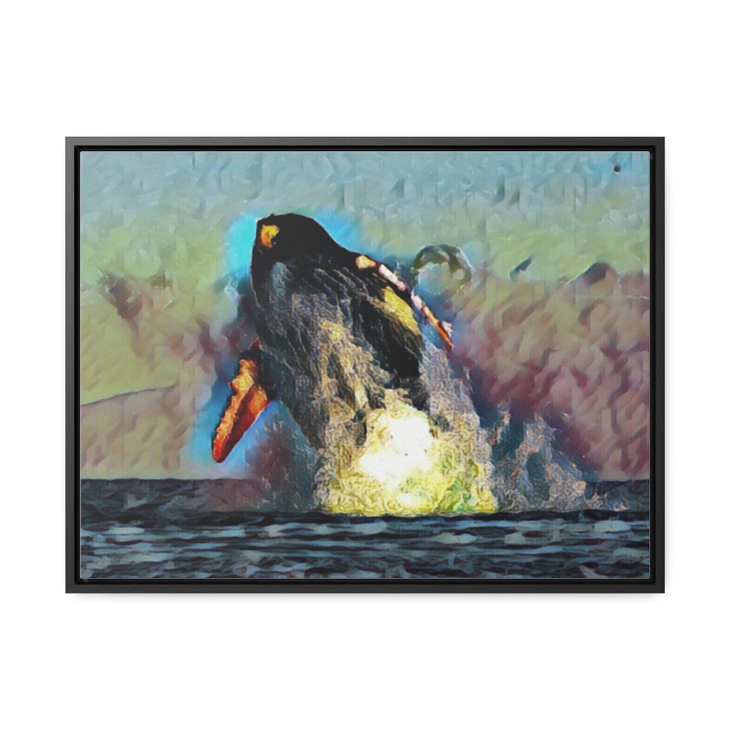 Gallery Canvas Wraps, Horizontal Frame ... An Extraordinary Humpback Breach ... 'With Explosive Energy' ... Family Archives (KPH) ... Circa: 21st Century. Maui, HI ... Original Works ...