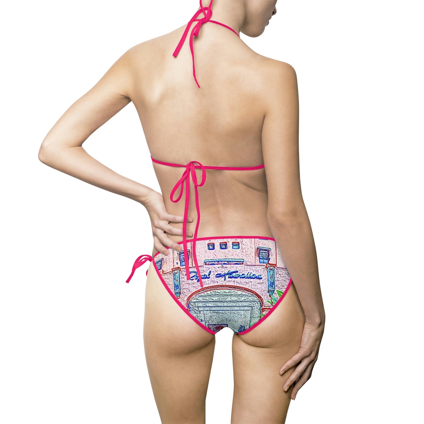 Women's Bikini Swimsuit ... "La Grande Entree" At: 'The Pink Palace' ... The Royal Hawai'ian ... Honolulu, HI ... '27Oct2014' ... Original Works ...