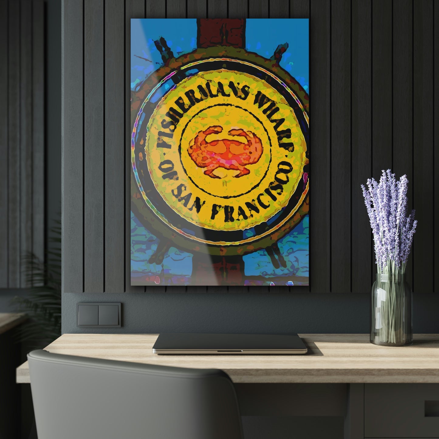 Acrylic Prints (French Cleat Hanging) ...  "No.9 Fishermen's Grotto - Fishermen's Wharf, SF, California" ... Family Archives: 1970's ... Original Works ...