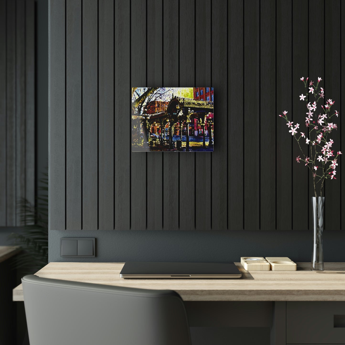 Acrylic Prints .. A Very Fine Place To Meet ... To Catch The Bus ... 'To Find A Friend' .. Just-To-Hangout ... Dr FJHolt Base Photo ... Original Works ...