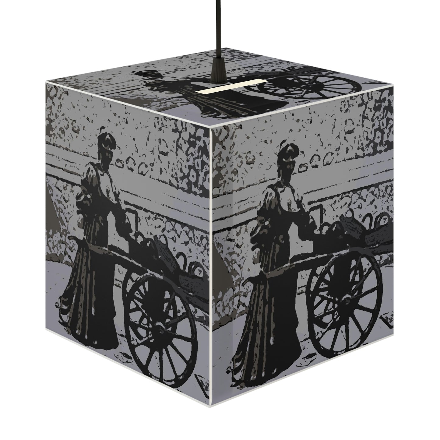 Light Cube Lamp ... Dublin's "Molly Malone Along Grafton Street" ... Cryin' Cockels & Muscles Alive-Alive-Oh ... Circa 2003 ... Original Works ...