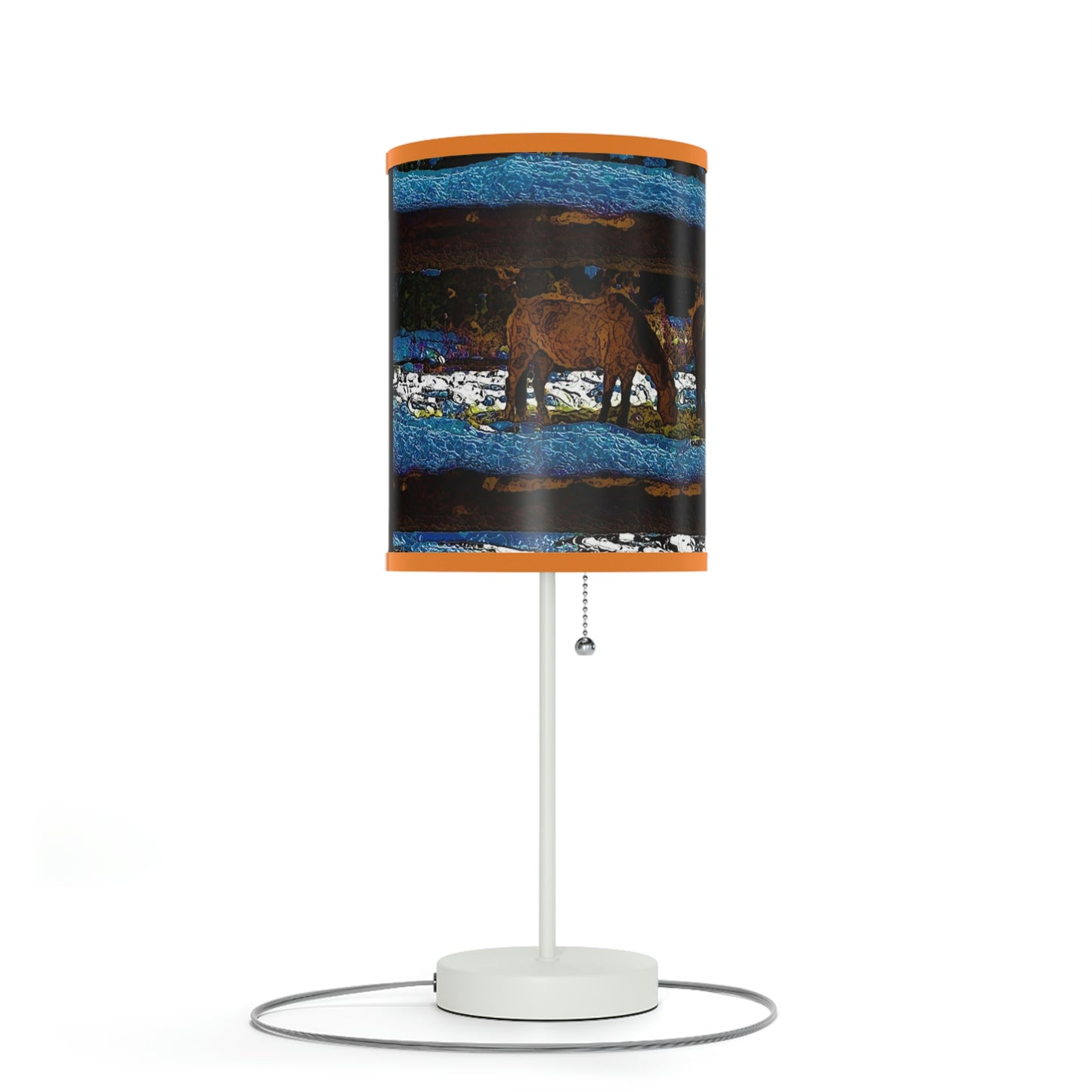 Lamp on a Stand, US|CA plug ... Corraled Horses In Winter ... Central Idaho, 5,600 Ft. Elevation