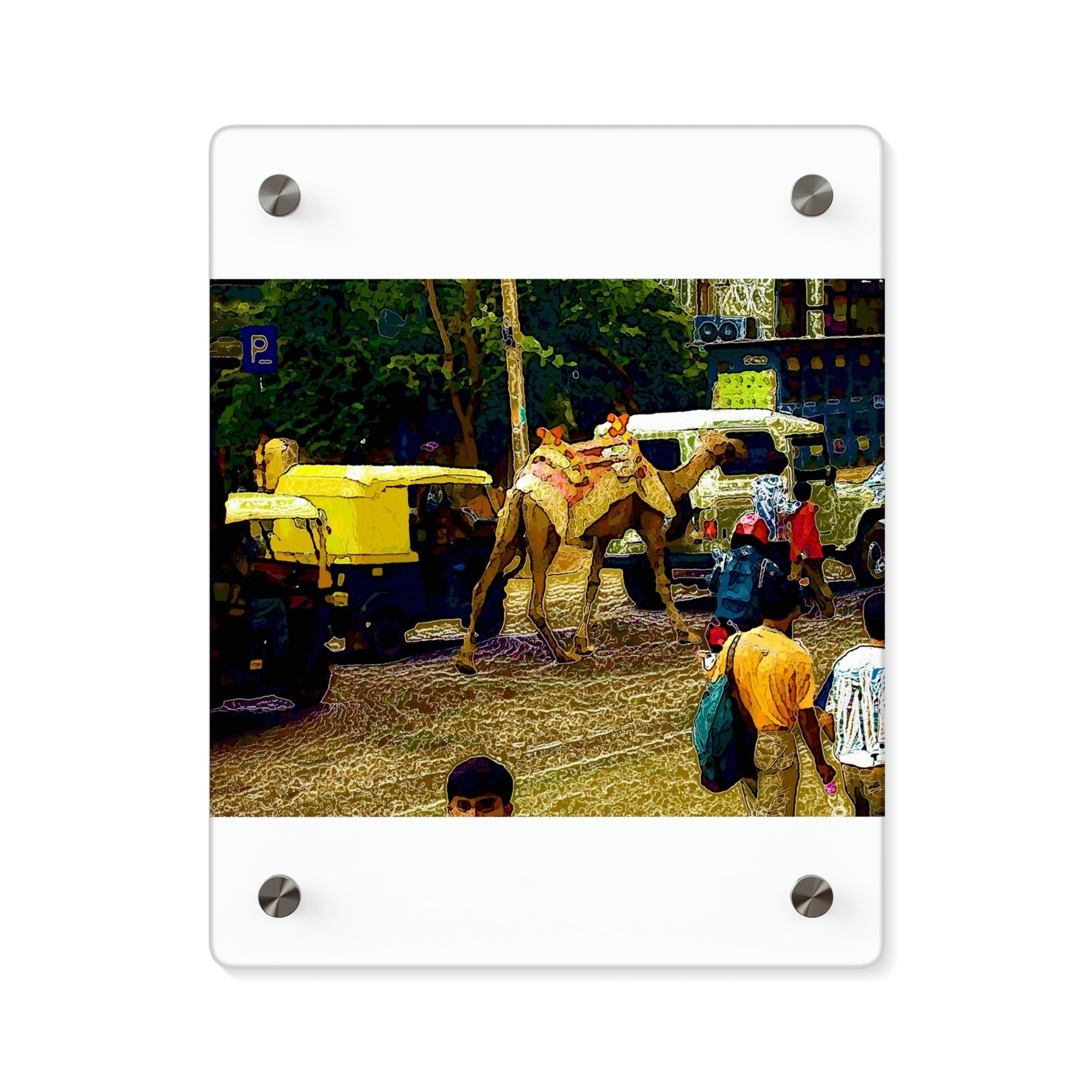 Acrylic Wall Art Panels ... "Truckin'-Up-To-Buffalo ... 'Oops - Wrong Country' ... Truckin'-Up-To-New Delll -'E' ... " ... (Delhi, India) ... 5July2007. Original Works ...