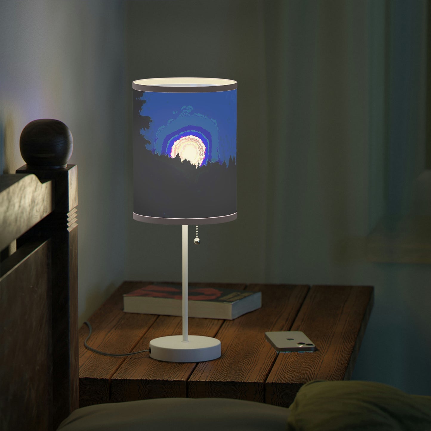 Lamp on a Stand, US|CA plug ... "The Road Home" ...' Over The River & Through The Woods To? ...' ... Moonscape Near Elk City, Idaho ... Original Works ... 5Jan23 ...