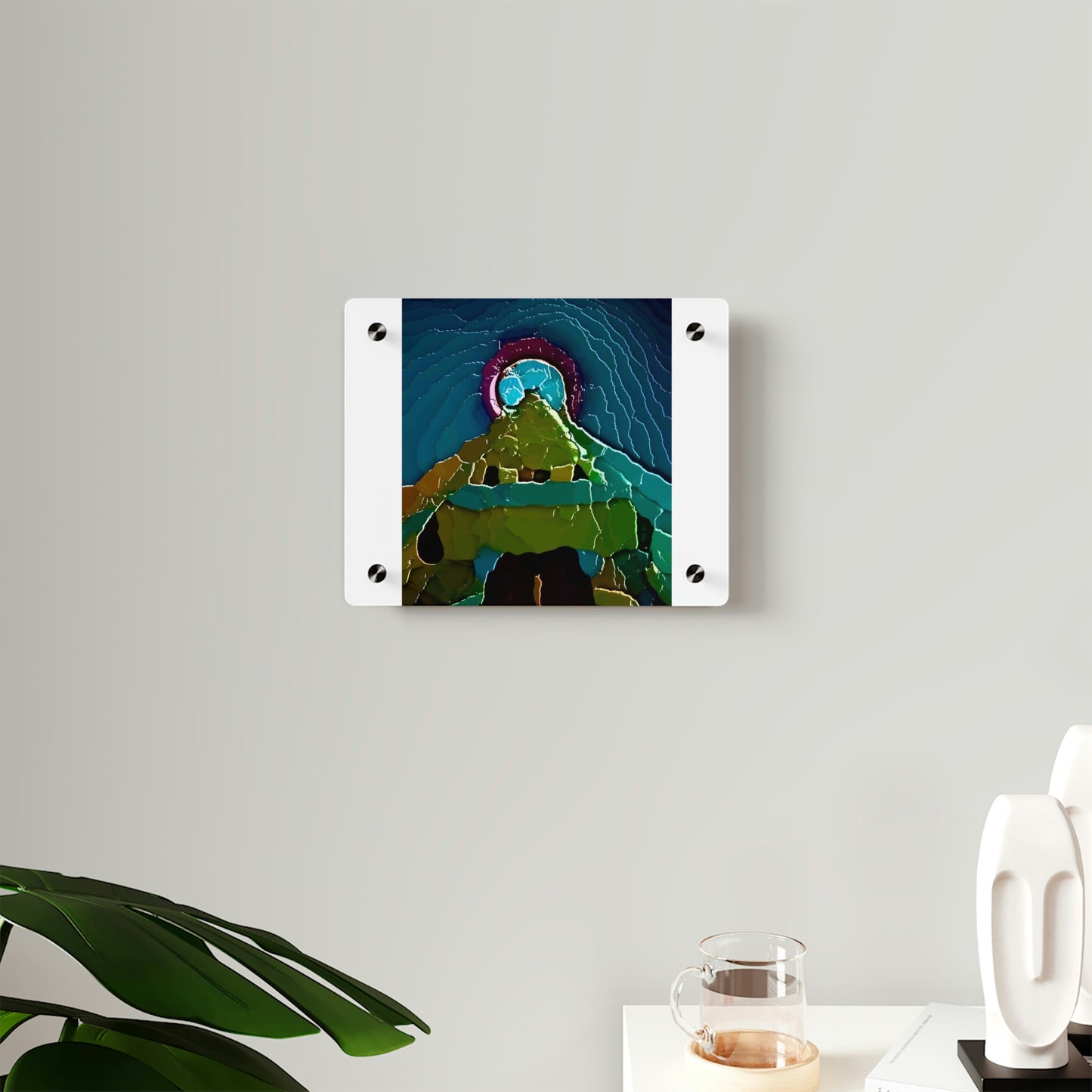 Acrylic Wall Art Panels ... "Seattle's World Fair" ... Below Space Needle 'Looking Up' ... On A Very Rainy Morning (Father's Family Photo). ... Original ...