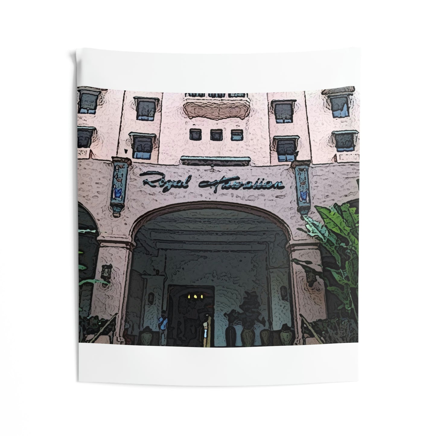 Indoor Wall Tapestries ...  "La Grande Entree" At: 'The Pink Palace' ... The Royal Hawai'ian ... Honolulu, HI ... '27Oct2014' ... Original Works ...
