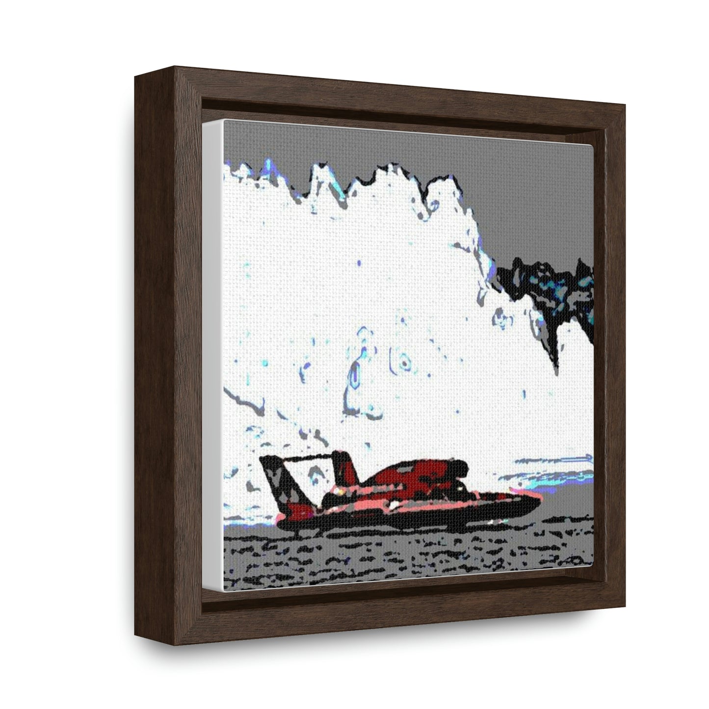 Gallery Canvas Wraps, Square Frame ...  Seattle Columbia Cup On Lake Washington ... "Dave Wilcox Heads For The Win" ... Associate Gift-Photo ... Original Works ...