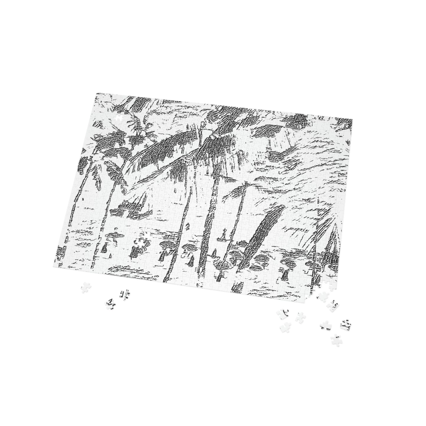 Puzzle (96, 252, 500, 1000-Piece) ... "The Royal Hawai'ian: Waikiki Beach_Beach" ... Honolulu, HI ... Ocotber 2014 (Halloween) ... Original Works ...