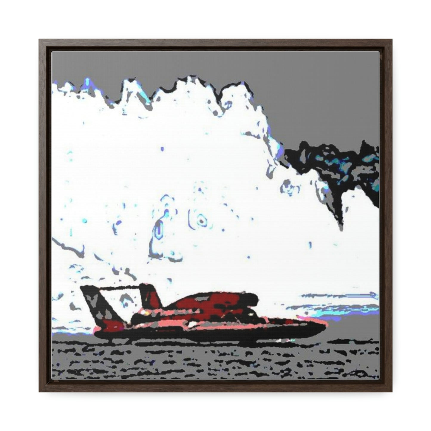 Gallery Canvas Wraps, Square Frame ...  Seattle Columbia Cup On Lake Washington ... "Dave Wilcox Heads For The Win" ... Associate Gift-Photo ... Original Works ...