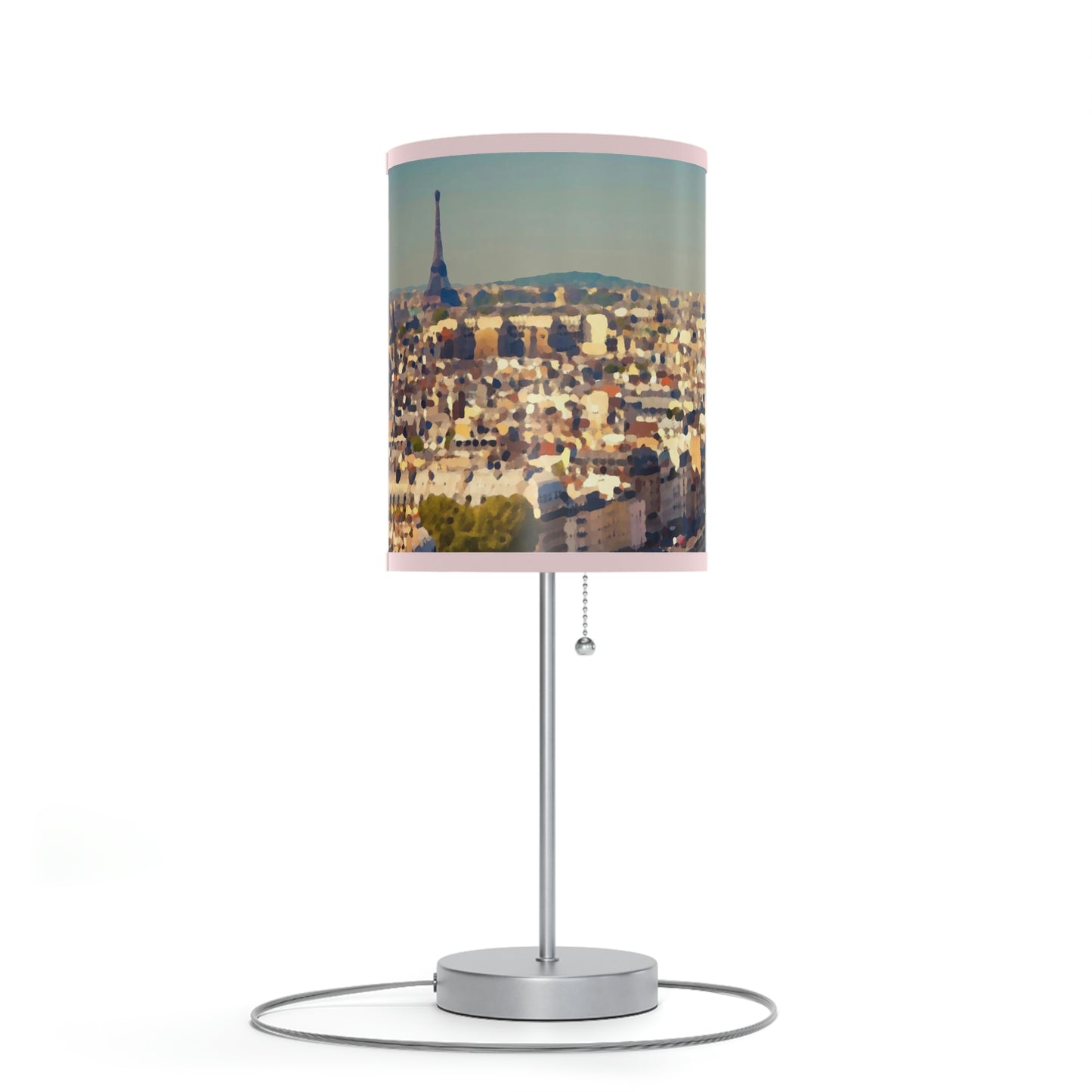 Lamp on a Stand, US|CA plug ... Au Paris ... "Along The River Seine" ... Barbara Joan Bonnell-Holt: 1972 ... Original Works ...