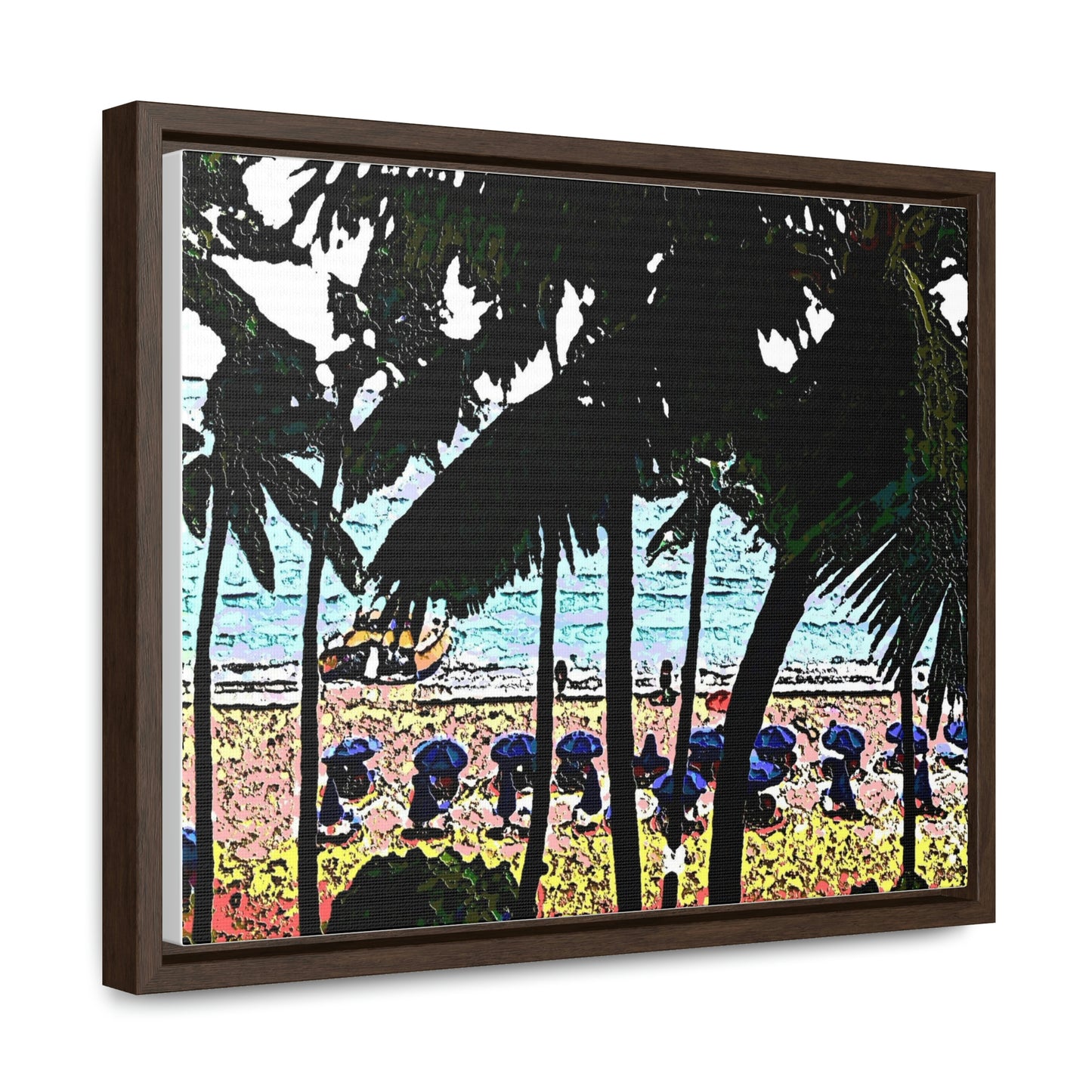Gallery Canvas Wraps, Horizontal Frame ... "A Beautiful Beach Amongst The Palms" ... The Outrigger Waikiki, Honolulu, Oahu ... Original Works ...