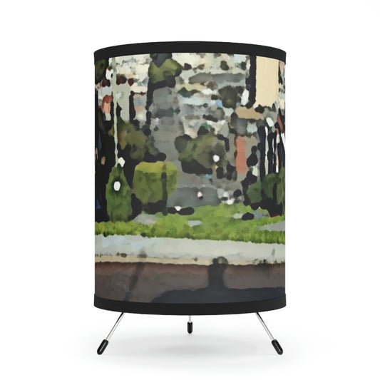Tripod Lamp with High-Res Printed Shade, US\CA plug ... "Lombard Street San Francisco, CA, USA" ... Family Archives 1970's ... Original Works ...