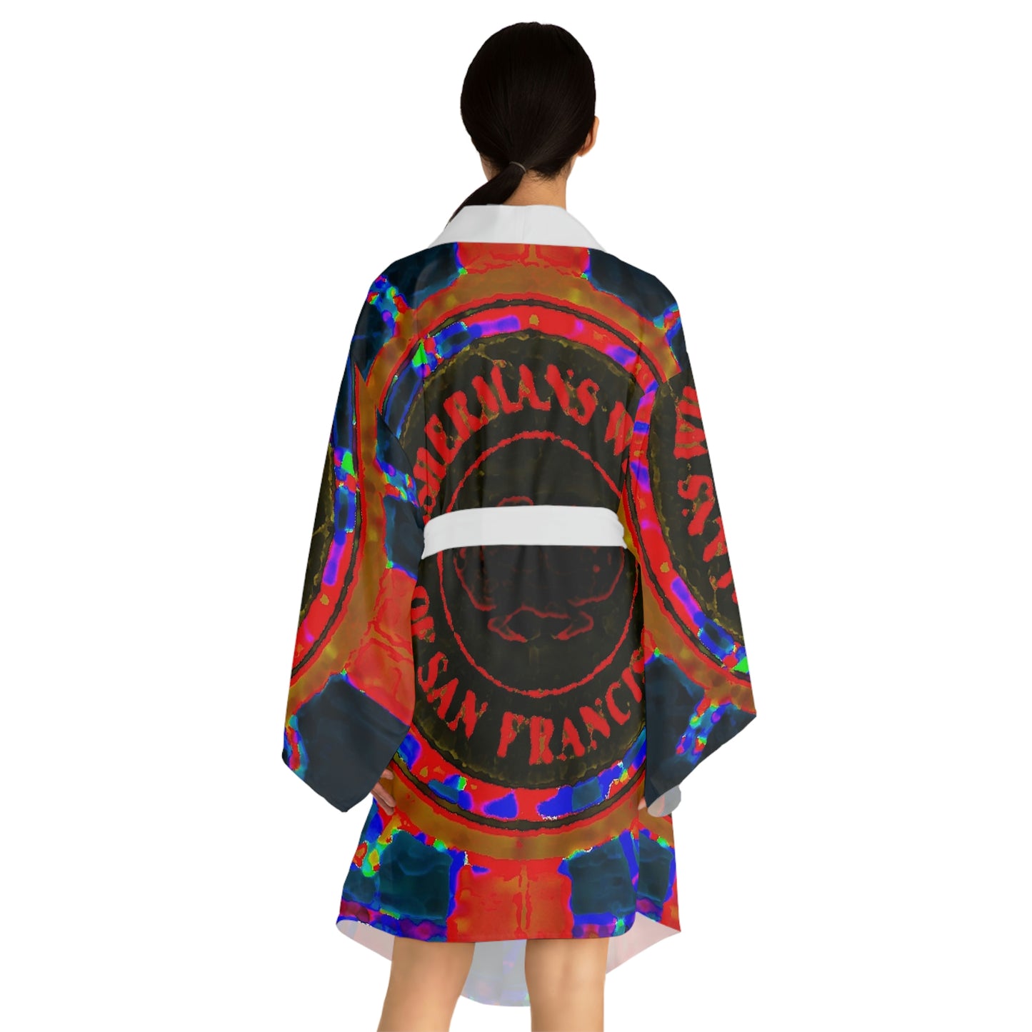 Long Sleeve Kimono Robe ... "No.9 Fishermen's Grotto - Fishermen's Wharf, SF, California" ... Family Archives: 1970's ... Original Works ...