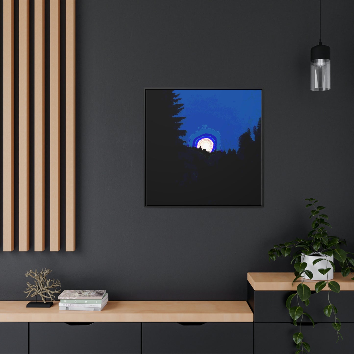Gallery Canvas Wraps, Square Frame ... "The Road Home" ...' Over The River & Through The Woods To? ...' ... Moonscape Near Elk City, Idaho ... Original Works ... 5Jan23 ...