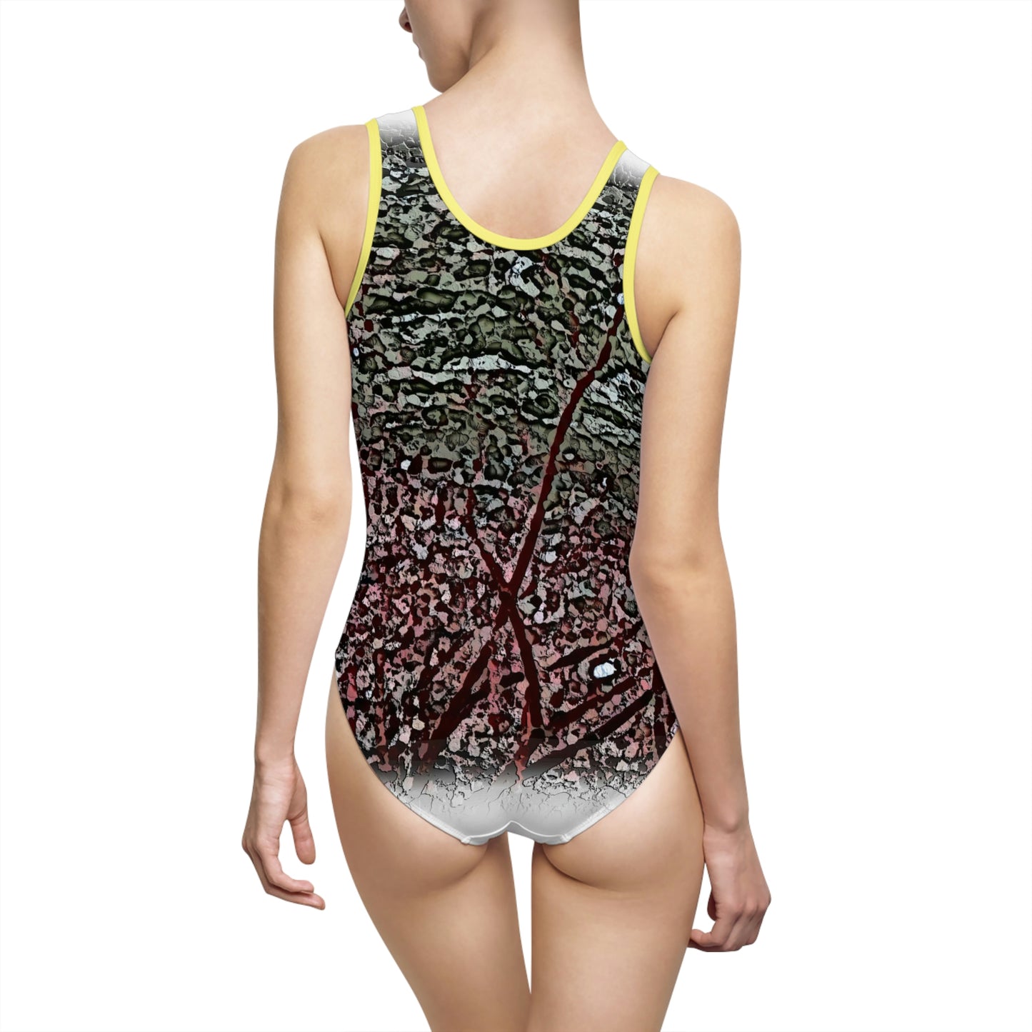 Women's Classic One-Piece Swimsuit ... "A River Runs Through It" ... Red-Osier-Dogwood (Cornus Stonlifera 'Rubra') .. Original Works ... Central Idaho ...