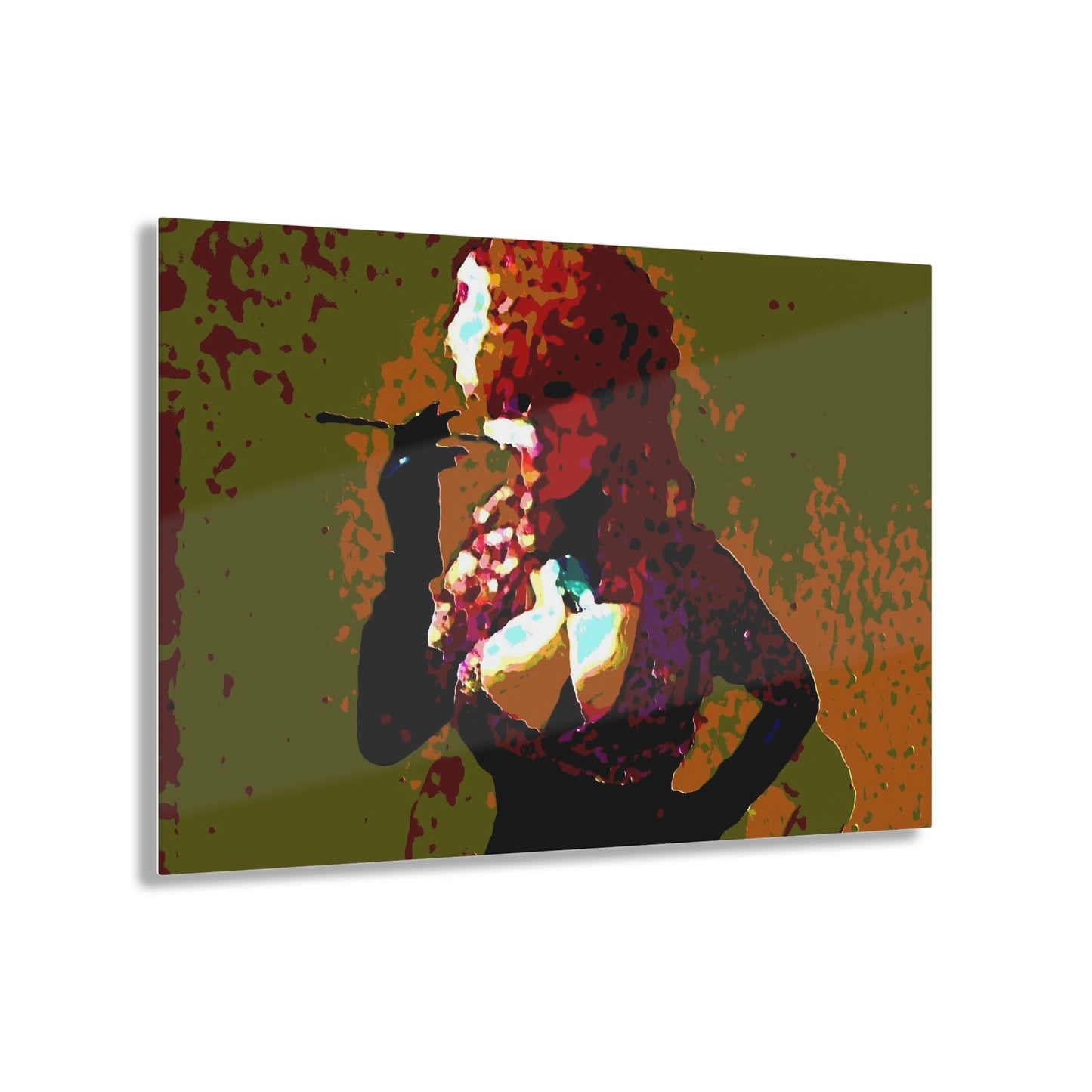 Acrylic Prints ... A Colleague Overseas ... 'Enjoying A Fag' ... Original Works ... "April Fools 2023" ... Hot-Tranny-Smoke ...
