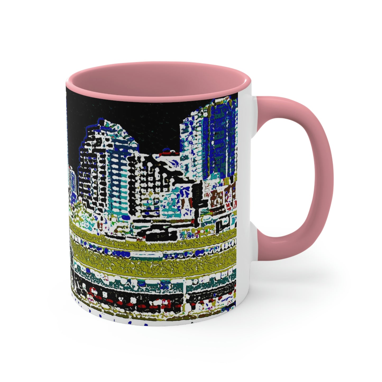 Accent Coffee Mug, 11oz ... That Classic Wheel ... 'Seattle's Wheel' ... & An Old Classic Waterside Vendors ...  'Family Archives' ... Original Works ...