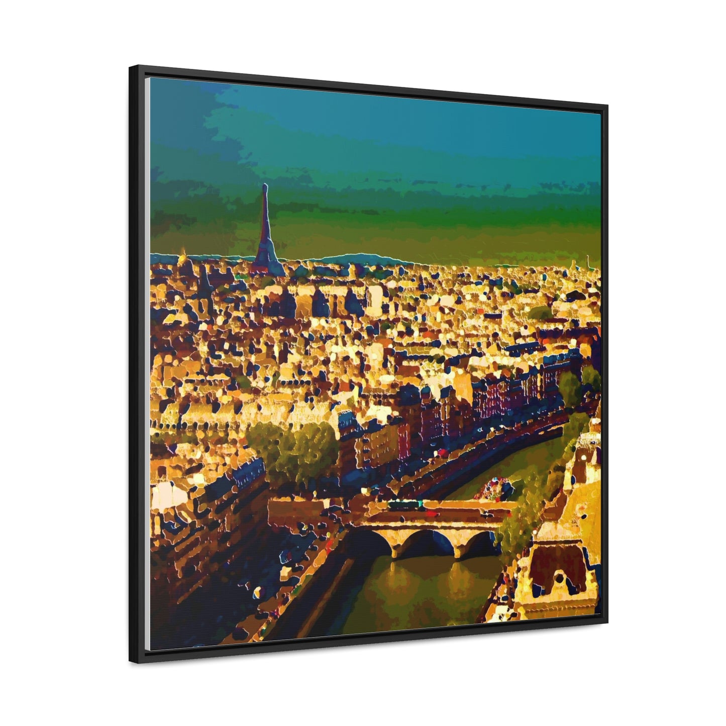 Gallery Canvas Wraps, Square Frame ... Au Paris ... "Along The River Seine" ... Barbara Joan Bonnel-Holt: 1972 ... Original Works ...