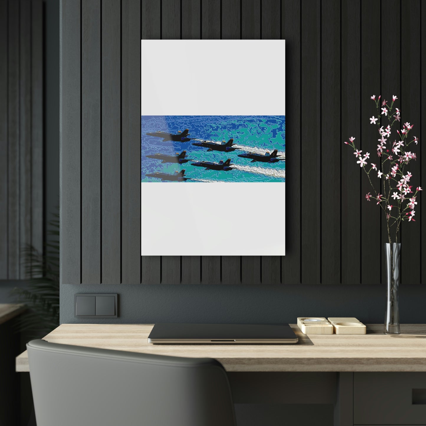 Acrylic Prints ... Seattle Seafair ..."Blue Angels Run Over Lake Washington" ... Circa Mid 1980's ... Dr FJ Holt ... Original Works ...