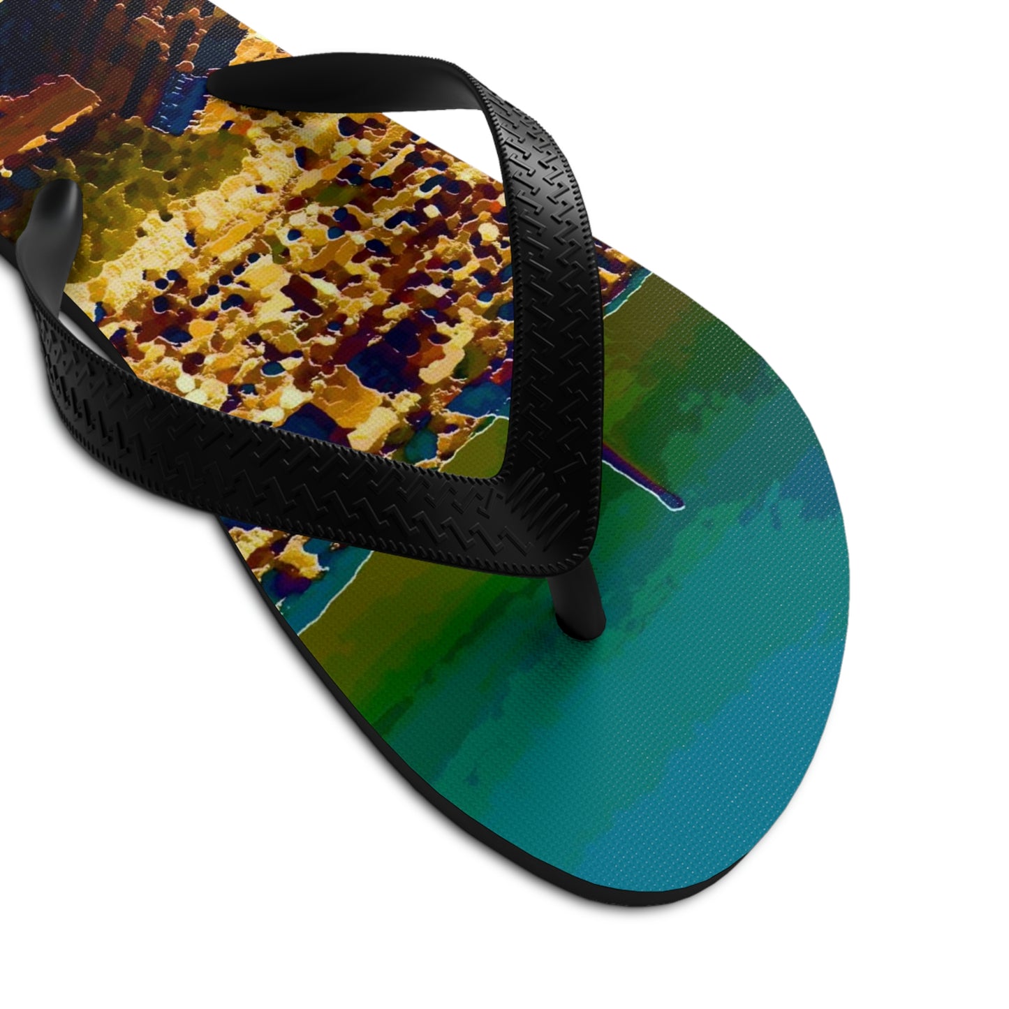 Unisex Flip-Flops ... Au Paris ... "Along The River Seine" ... Barbara Joan Bonnel-Holt: 1972 ... Original Works ...