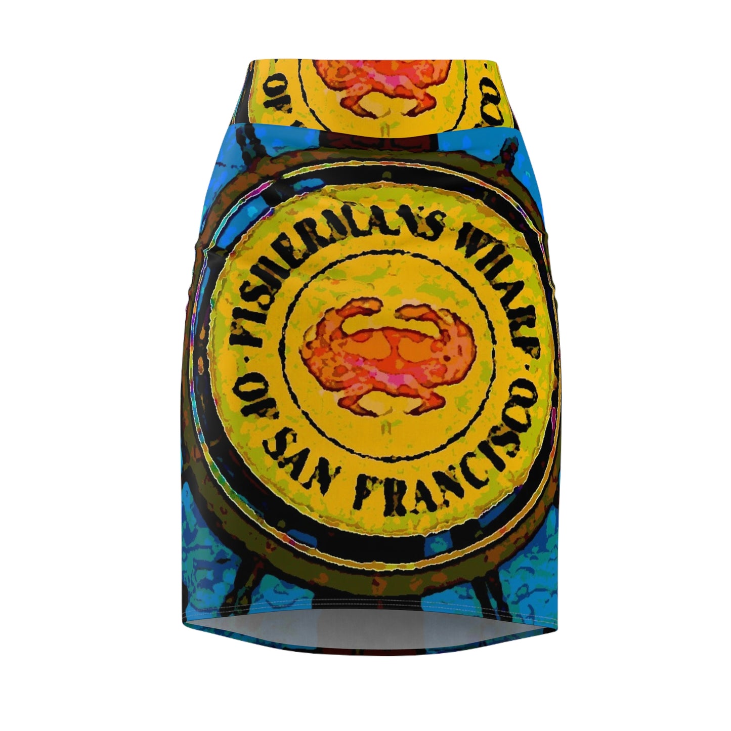 Women's Pencil Skirt ... "No.9 Fishermen's Grotto - Fishermen's Wharf, SF, California" ... Family Archives: 1970's ... Original Works ...
