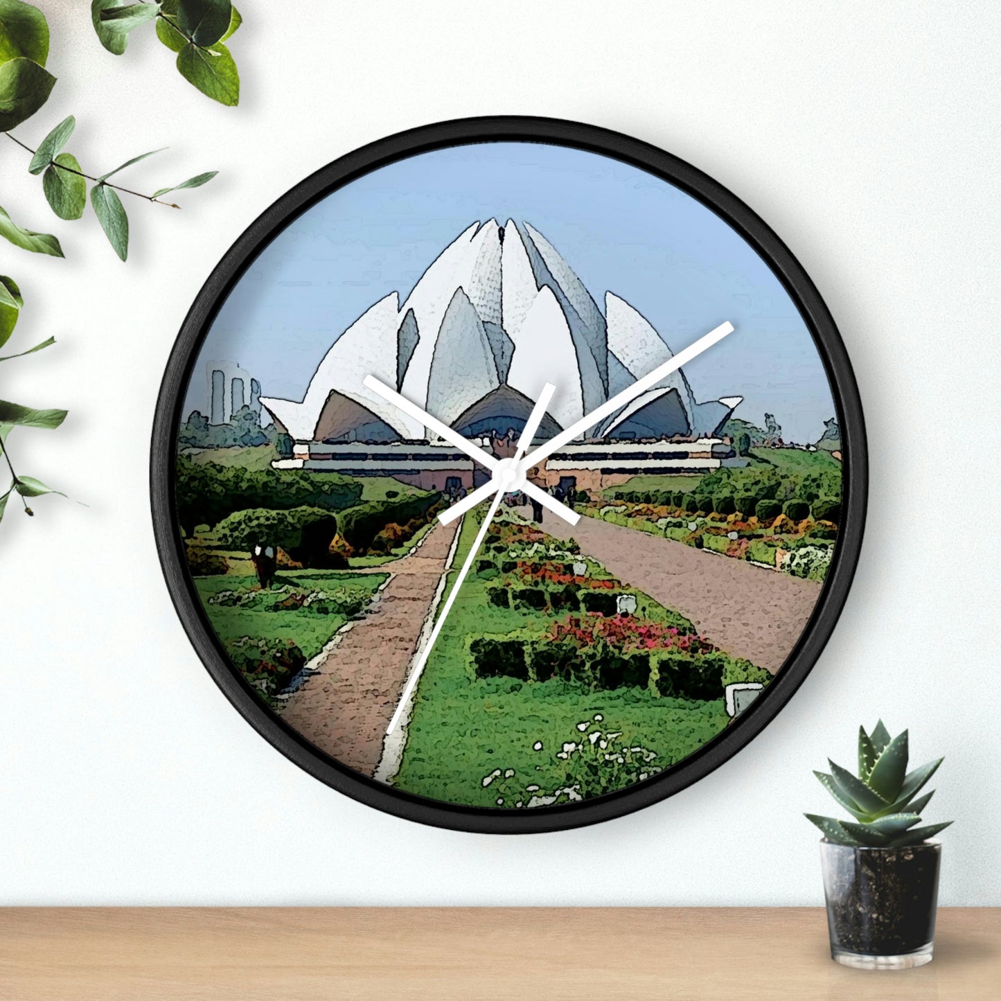 Wall clock ... 'Bahai'i House-Of-Worship' ... "Lotus Temple: Delhi, India, 2008" ... Original Works ...