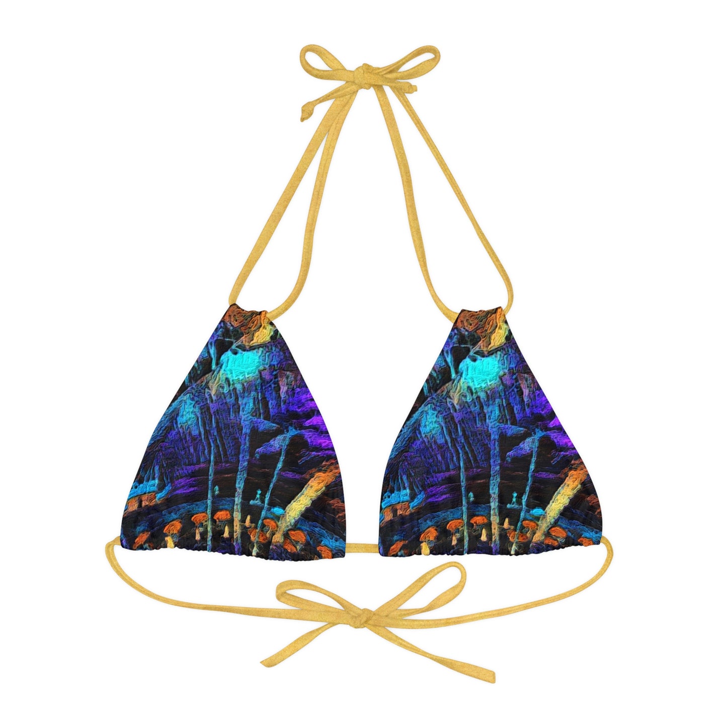 Strappy Triangle Bikini Top (AOP) ... "The Royal Hawai'ian: Waikiki Beach_Beach" ... Honolulu, HI ... Ocotber 2014 (Halloween) ... Original Works ...
