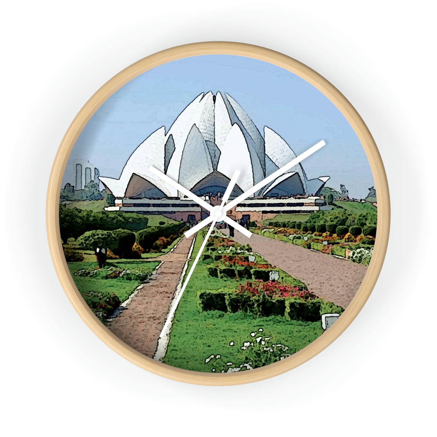 Wall clock ... 'Bahai'i House-Of-Worship' ... "Lotus Temple: Delhi, India, 2008" ... Original Works ...