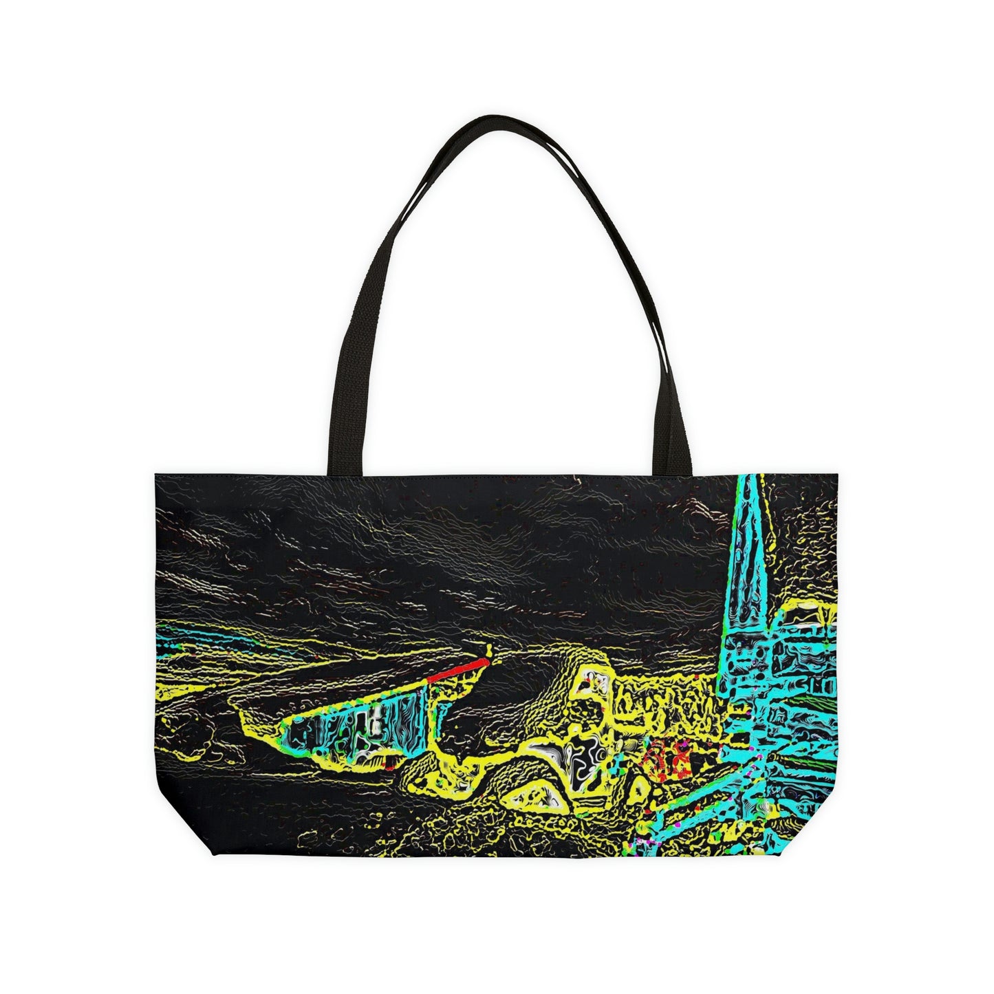 Weekender Tote Bag ...  "Snow Vehicle In Snow Storm At-Rest" ... Circa 12Mar23 ... Central Idaho ... 18-Hours Rendering Time: Original Works ...
