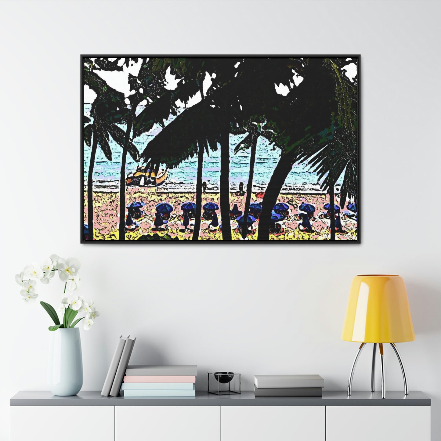 Gallery Canvas Wraps, Horizontal Frame ... "A Beautiful Beach Amongst The Palms" ... The Outrigger Waikiki, Honolulu, Oahu ... Original Works ...