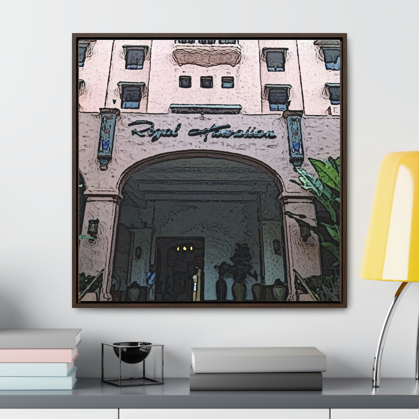 Gallery Canvas Wraps, Square Frame ...  "La Grande Entree" At: 'The Pink Palace' ... The Royal Hawai'ian ... Honolulu, HI ... '27Oct2014' ... Original Works ...