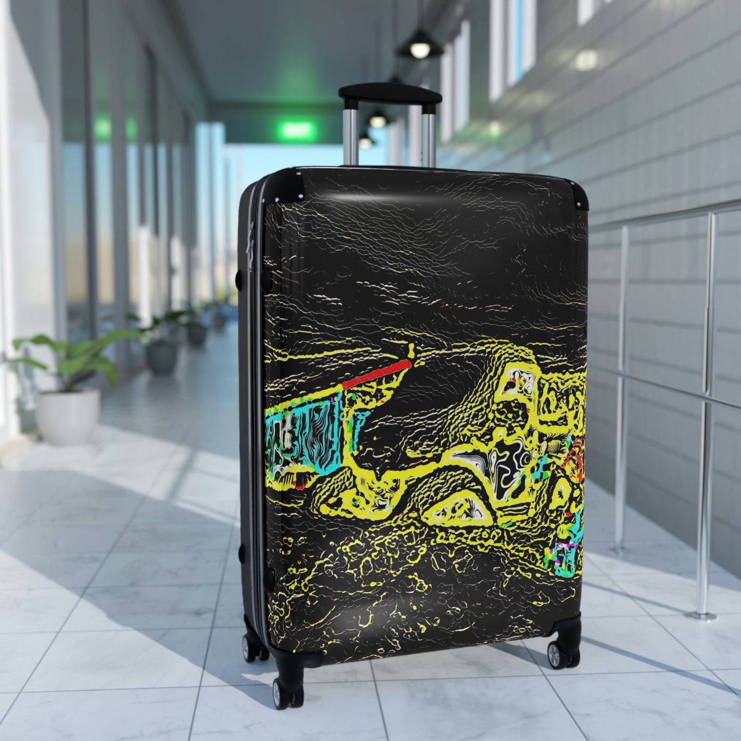 Suitcases ...  "Snow Vehicle In Snow Storm At-Rest" ... Circa 12Mar23 ... Central Idaho ... 18-Hours Rendering Time: Original Works ...