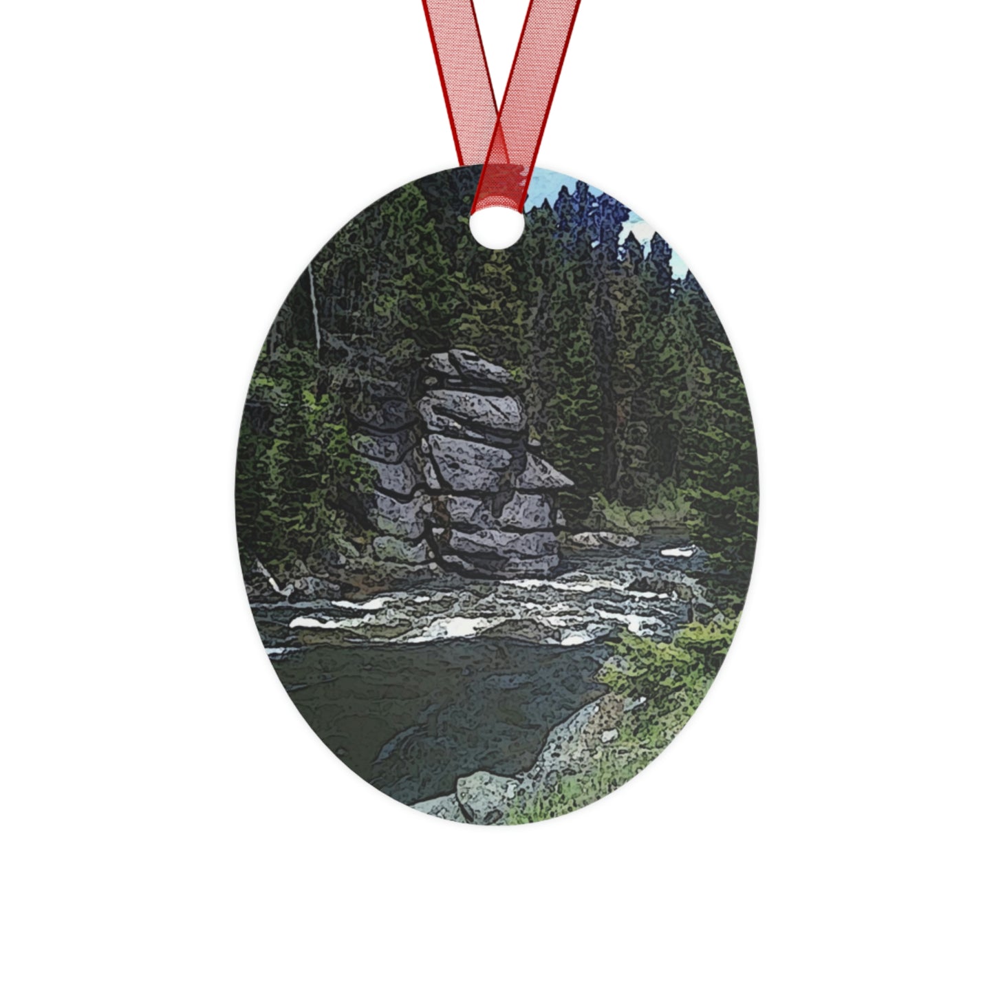 Metal Ornaments ..."I Am Innocent" ... Tricky-Dick Immortalized ... Nixon Rock: Along The River ... Central Idaho, Summer 2020 ... Original Works ...