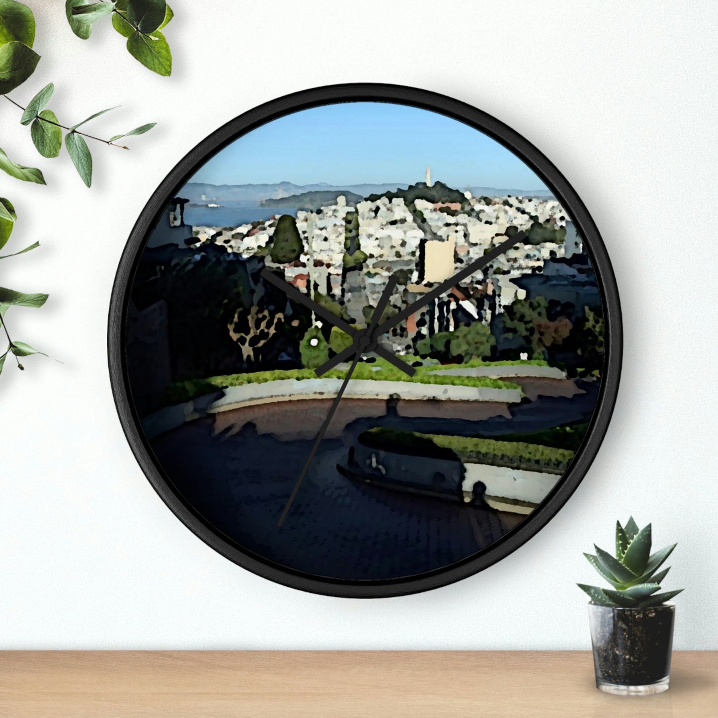Wall clock ... "Lombard Street San Francisco, CA, USA" ... Family Archives 1970's ... Original Works ...
