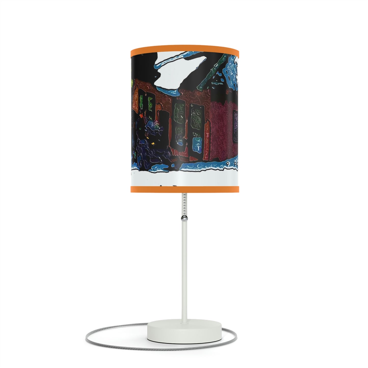 Lamp on a Stand, US|CA plug ... "A Rider Passeth-Through-It" ... Colors Galore & A Bit Of Impressionism ... Original Works. Winter 2021. Central Idaho. Rendering Time: 12 Hours ...