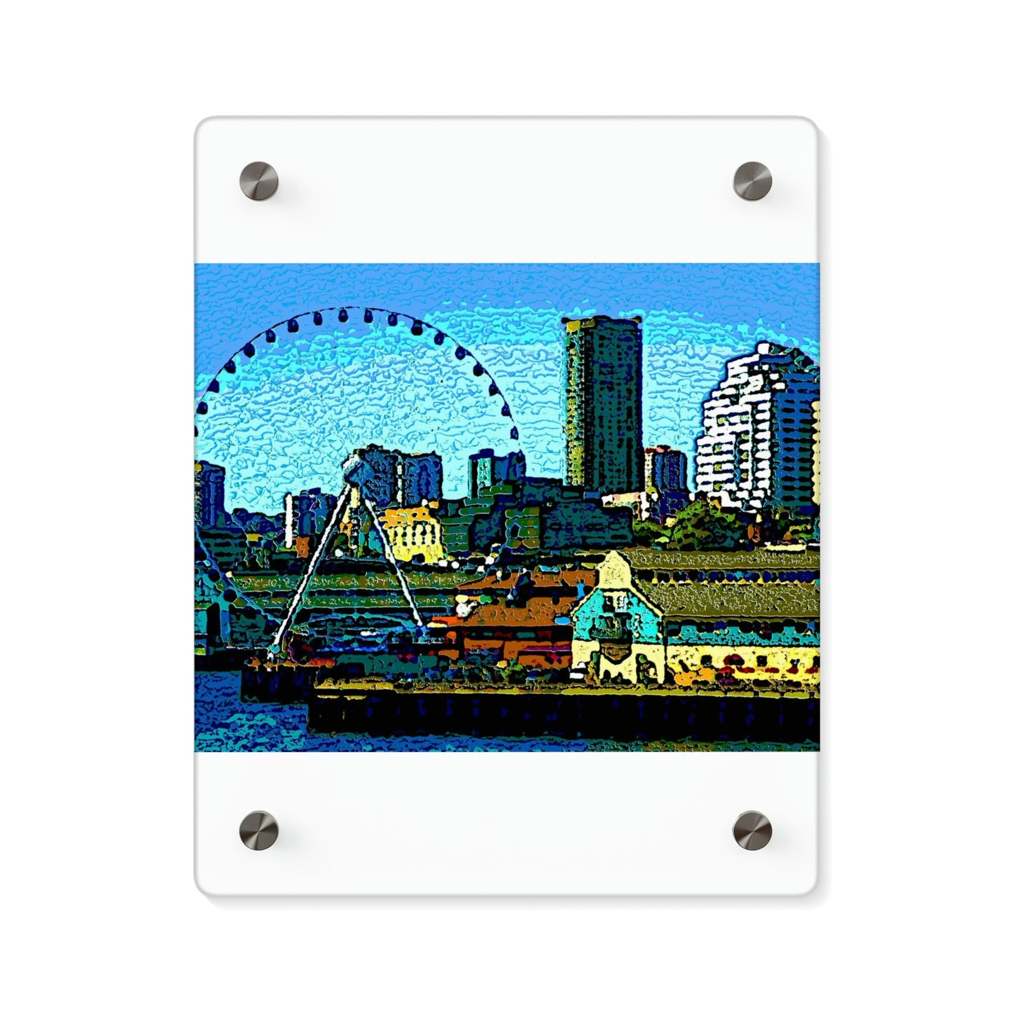 Acrylic Wall Art Panels ... That Classic Wheel ... 'Seattle's Wheel' ... & An Old Classic Waterside Vendors ...  'Family Archives' ... Original Works ...