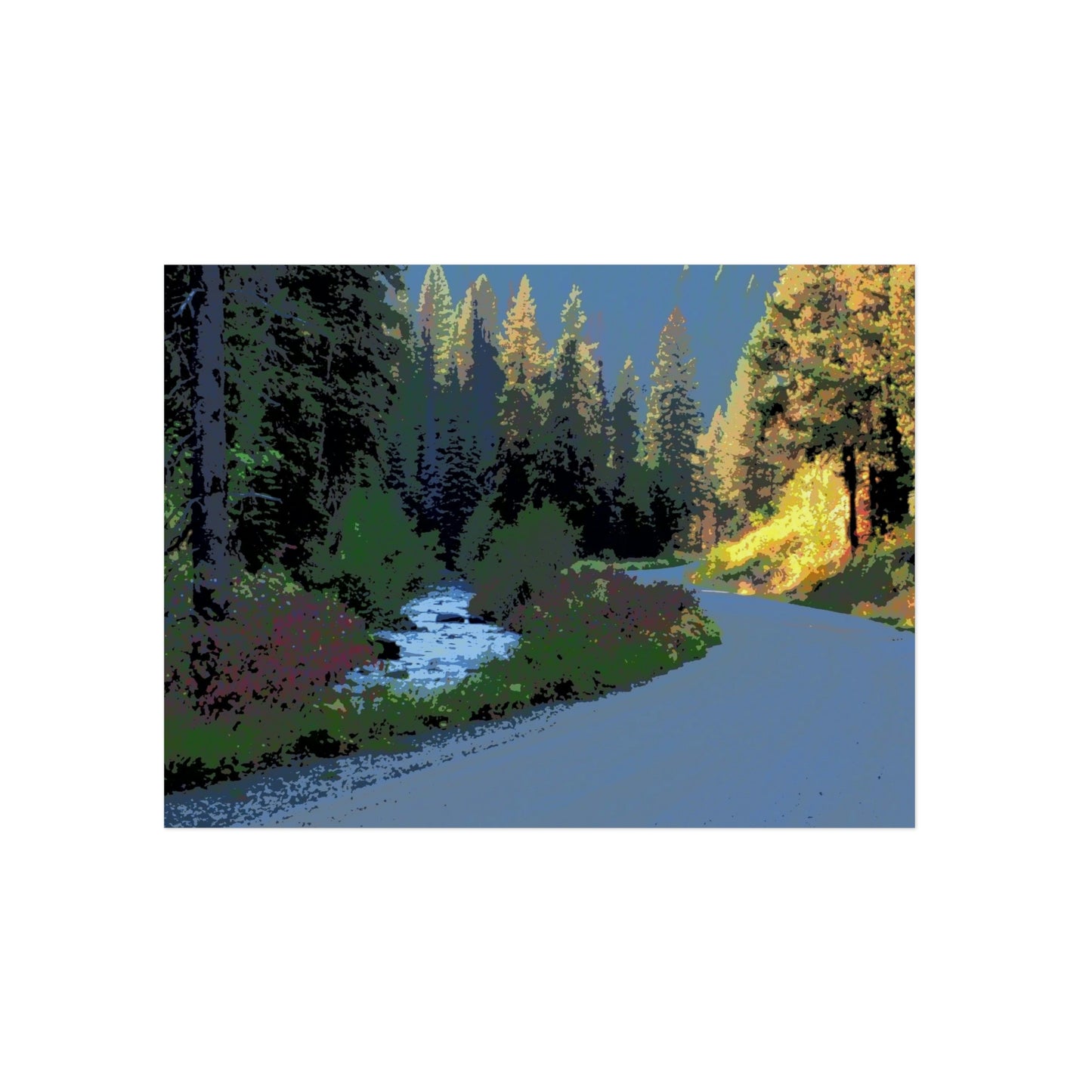 Aluminum Composite Panels ... A Mountain River ... A Mountain Road ... "Parallels That Follow Their Mutual Journeys ..." ... Red River, Idaho ... Autumn 2022 ... Original Works ...