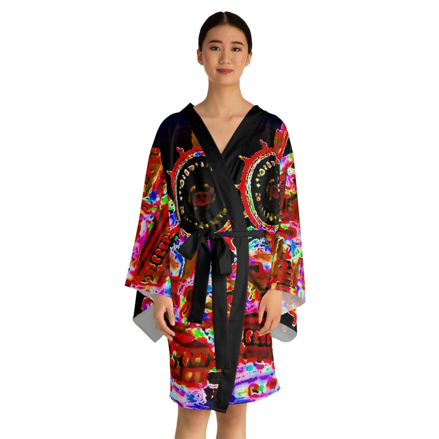 Long Sleeve Kimono Robe ... "No.9 Fishermen's Grotto - Fishermen's Wharf, SF, California" ... Family Archives: 1970's ... Original Works ...