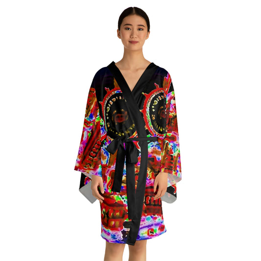 Long Sleeve Kimono Robe ... "No.9 Fishermen's Grotto - Fishermen's Wharf, SF, California" ... Family Archives: 1970's ... Original Works ...