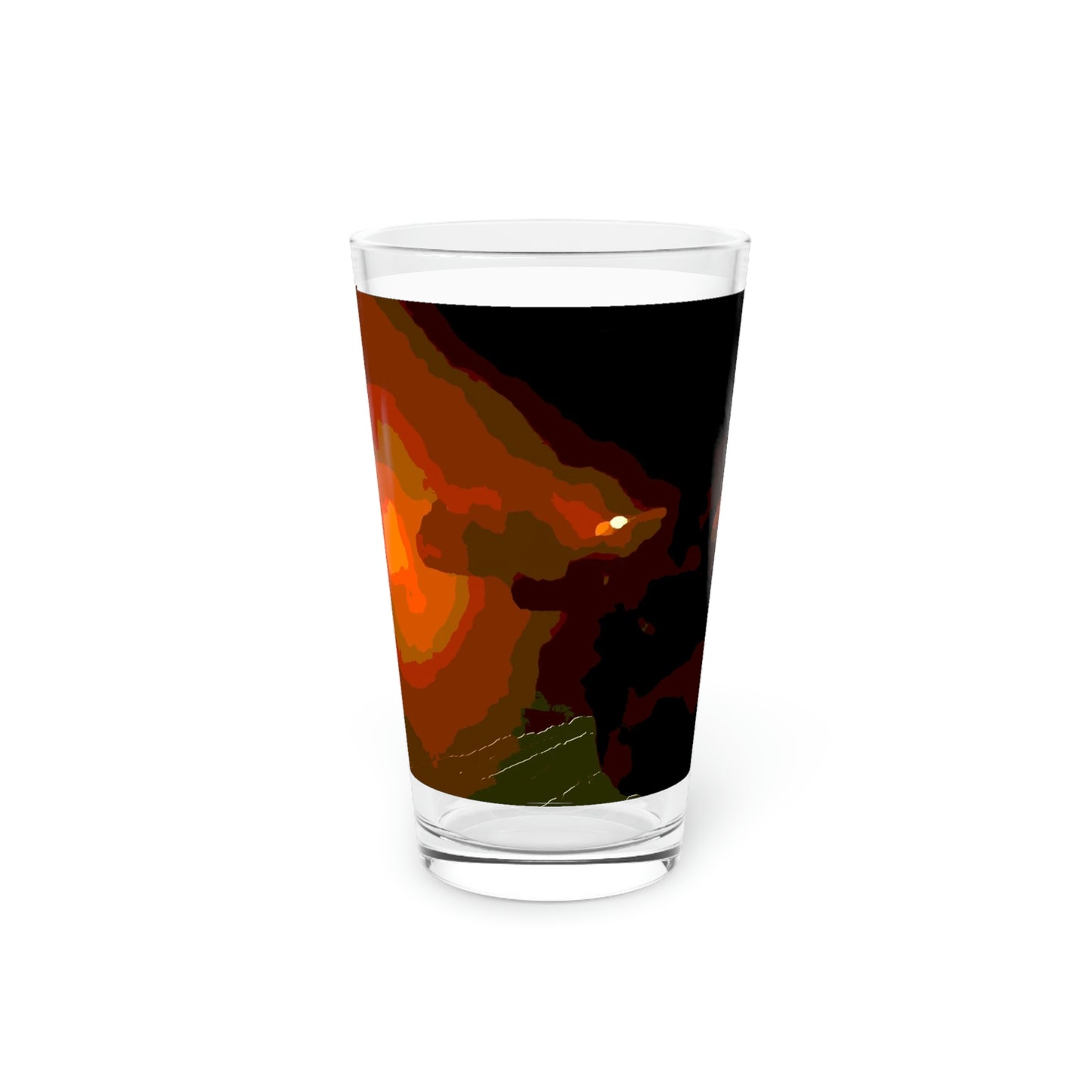 Pint Glass, 16oz ... Ruger .357 Magnum Early-Morning-Target-Practice ... 'Circa April 2022' ... Original Works ...