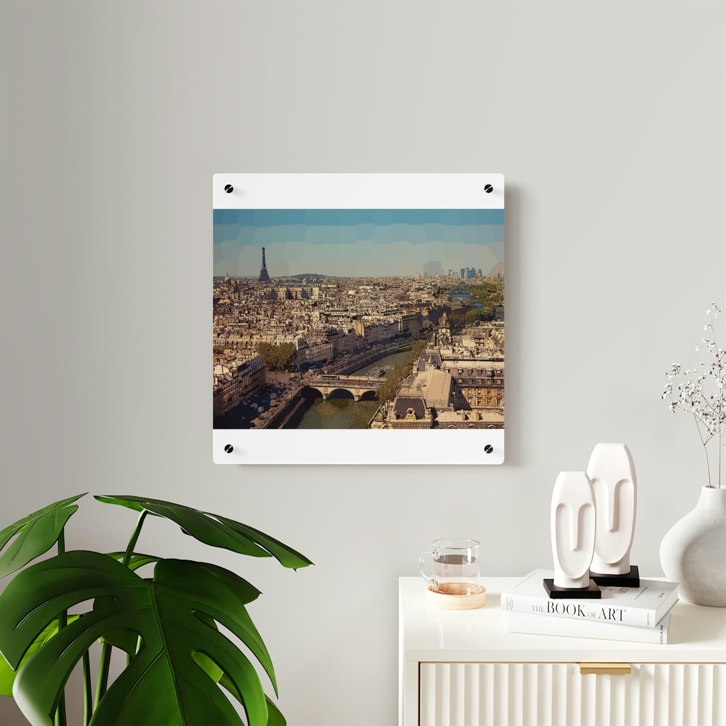 Acrylic Wall Art Panels ... Au Paris ... "Along The River Seine" ... Barbara Joan Bonnel-Holt: 1972 ... Original Works ...