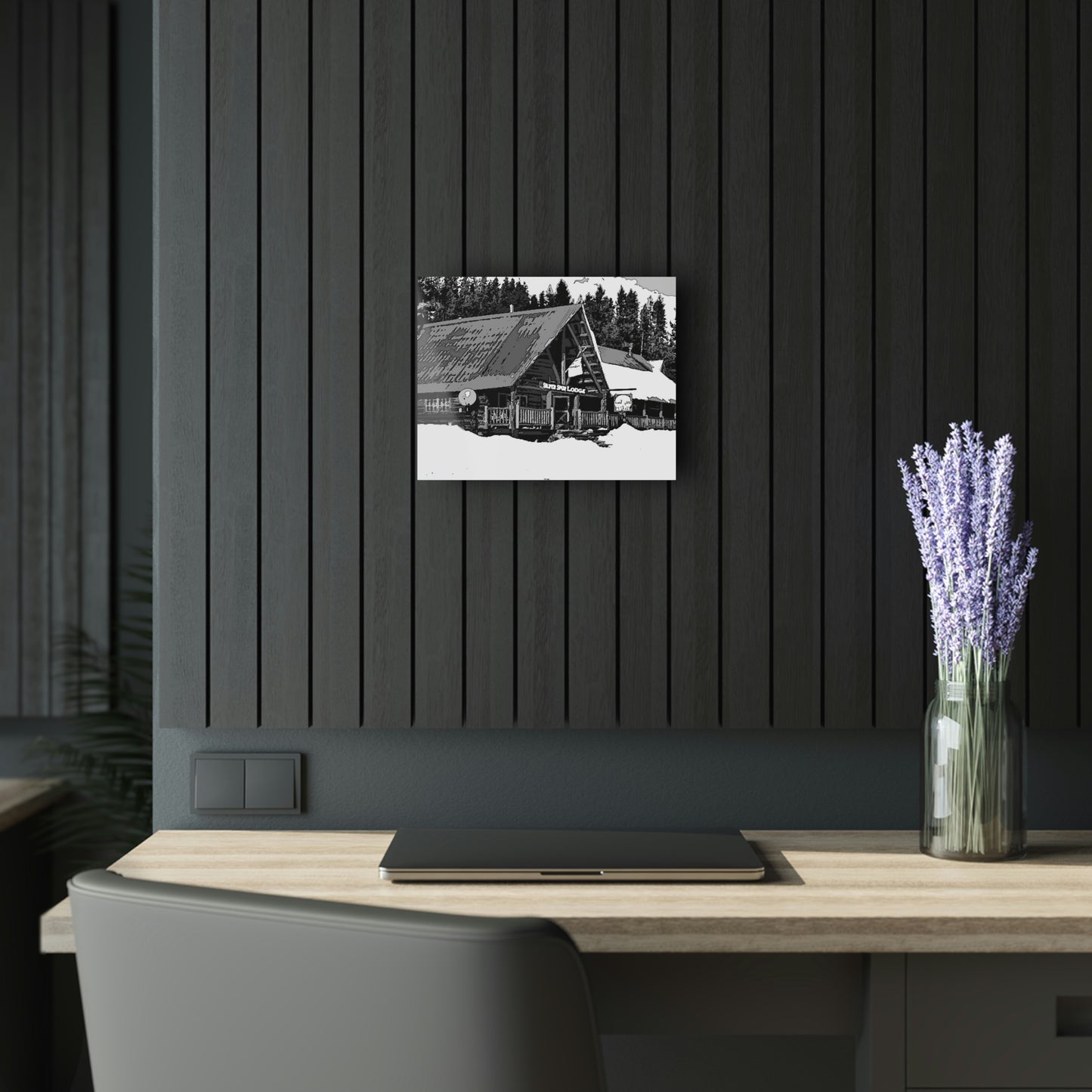 Acrylic Prints (French Cleat Hanging) ... A Beautiful Lodge & Back-Country Outfitter In A Mountain Town ... 'Dixie, Idaho, November 2022' ... Original Works ...