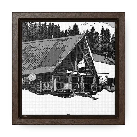 Gallery Canvas Wraps, Square Frame ... A Beautiful Lodge & Back-Country Outfitter In A Mountain Town ... 'Dixie, Idaho, November 2022' ... Original Works ...